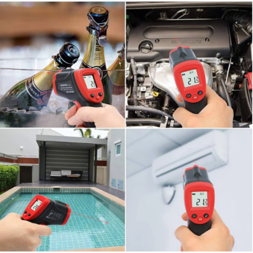 Infrared Thermometer, eventek IR Laser Thermometer -50°C-550°C (-58°F-1022°F), Non-Contact Digital Temperature Gun, Non-medical, not for the human body to measure the temperature, Red/Black