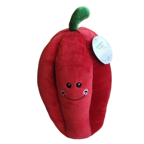 Silver One Huggable Veggies Red Pepper Plush 10” Squeeze Cuddle Baby Infant Toy