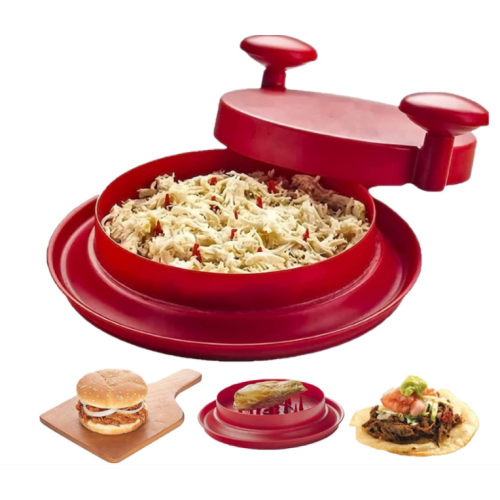 Chicken Shredder ShredMachine Meat Shredder Tool with Handles and Non-Skid Base for Ground Beef Pulled Pork and Chicken 20CM/7.9inch Safer Than Bear Claws for Shredding Meat (Small, Red)