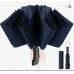 Compact Umbrella Windproof Strong - Automatic Windproof Inverted Umbrellas for Men and Women, Blue