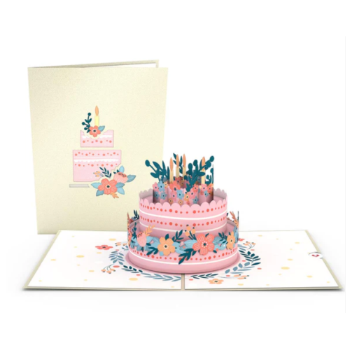 Lovepop Floral Birthday Cake Pop-Up Card