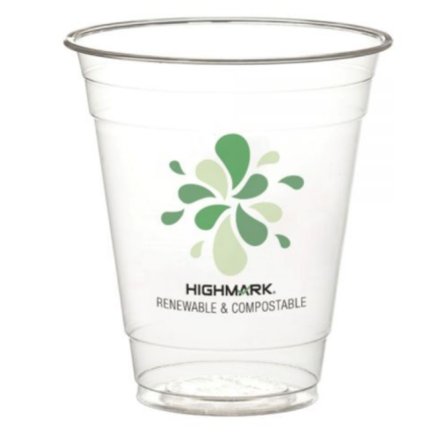 Highmark ECO Plastic Cups, 12 Oz, Clear, Pack Of 50