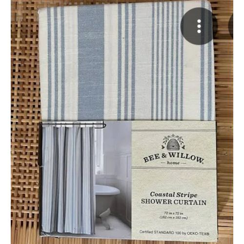 Bee & Willow™ Coastal Stripe 72-Inch x 72-Inch Shower Curtain in Blue Fog