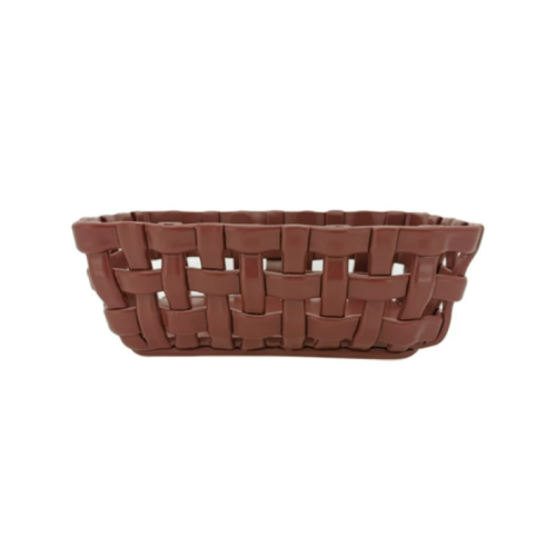 Bee & Willow™ Rectangular Weave Bread Basket in Red