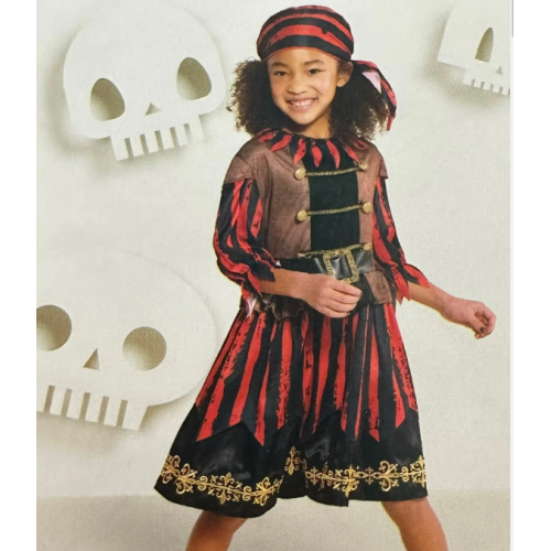 HYDE AND EEK Boutique Pirate Costume for Girls 2-3 T Ages 2+