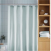 Haven 72”” Double Gauze Organic Cotton Shower Curtain in Sky Grey