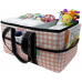 Early Hugs Diaper Caddy, Nursery Storage Organizer, Baby Gift Bag, Black & White Plaid