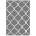 Maples Rugs Rebecca Contemporary Kitchen Rugs Non Skid Accent Area Carpet [Made in USA], 20''x 34'' Grey/White