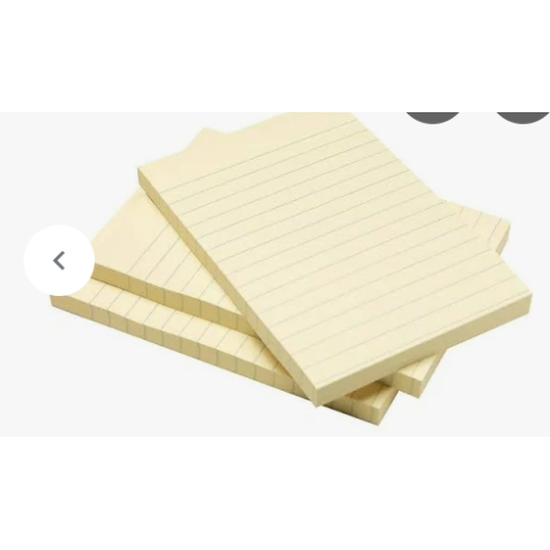 Staples Stickies Recycled Line-Ruled Notes Yellow 4" x 6" 3 Pads