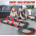 Race Track Toys for Boys Age 8-12 with 2 Loop, 4 Race Cars 1:43 Scale with Headlights, Battery Operated