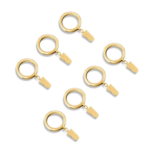 Studio 3B™ Beveled Clip Rings in Polished Brass (Set of 7)
