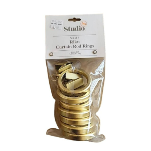 Studio 3B™ Beveled Clip Rings in Polished Brass (Set of 7)