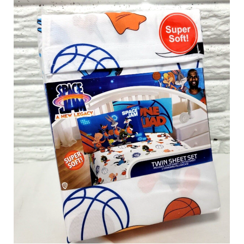 Space Jam 2 New Legacy LeBron James 3 pc TWIN Sheet Set Tune Squad NWT