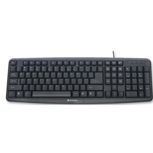 Slimline Corded USB Keyboard – Black