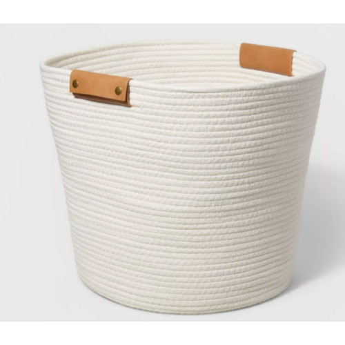 Decorative Coiled Rope Basket White - Brightroom™