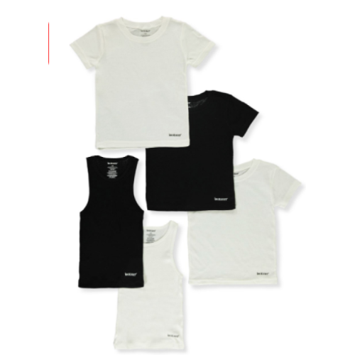 Isotoner Boy Cotton Blend Undershirt Tank Top And T-shirt Style Five New Tagless