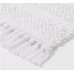 Threshold 20"x32" Knit Striped Chenille Bath Rug Fringe White