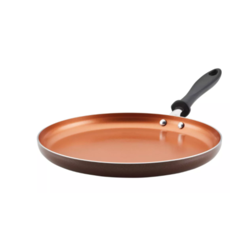 Farberware Reliance Pro 11" Aluminum Copper Ceramic Nonstick Round Griddle - Brown