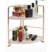 2 Tier Free Standing Organiser, Kitchen Storage Holder,Pantry Shelf, Rose Gold