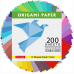 Origami Paper Double Sided Color - 200 Sheets - 20 Colors - 6 Inch Square Easy Fold Paper for Beginner