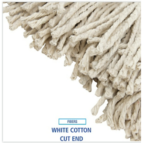 Boardwalk Premium Cut-End Wet Mop Head, Cotton, 16 oz., White