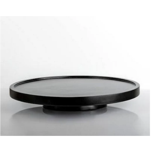 VeyFey Simple Black Wood Lazy Susan, Black 10 in