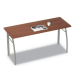 Linea Italia Trento Line Rectangular Desk, 59.13w X 23.63d X 29.5h, Cherry