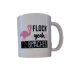 Flock Yeah Beaches 11 Ounce White Ceramic Tea Cup Flamingo Mug Flamingo Gift Funny Pun Mug