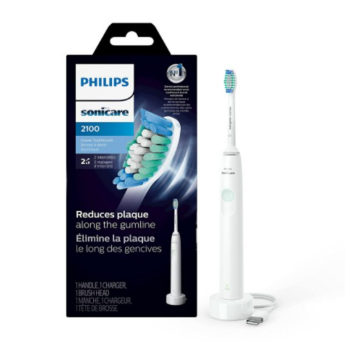 Philips Sonicare 2100 Electric Rechargeable Power Toothbrush, White Mint