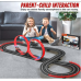 Race Track Toys for Boys Age 8-12 with 2 Loop, 4 Race Cars 1:43 Scale with Headlights, Battery Operated