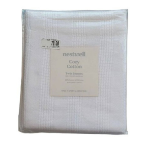 Nestwell Cozy Cotton Twin Blanket in White