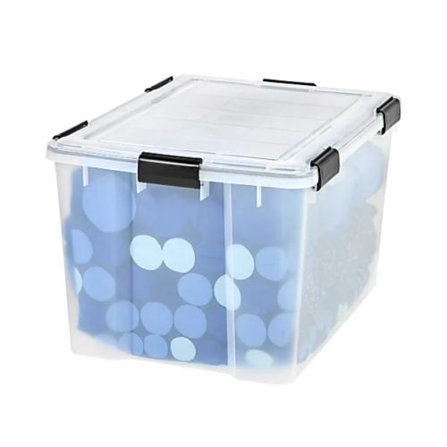 IRIS® Weathertight® Plastic Storage Container With Latch Lid, 14 1/2" x 17 3/4" x 23 5/8", Clear