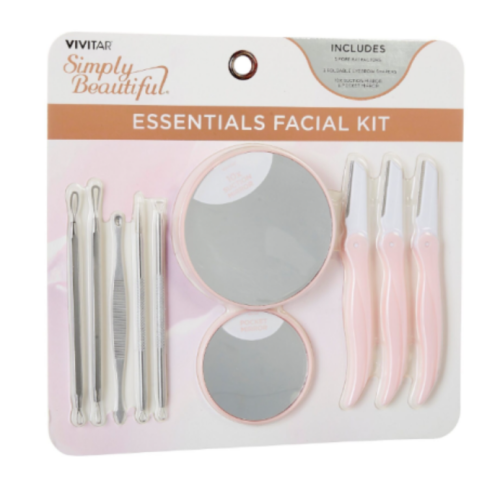 Vivitar 10-Pc. Essential Tools Facial Set One Size Pink