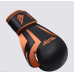 ELITE ADULTS' STANDARD BLACK/ORANGE BOXING GLOVES S/M