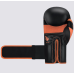 ELITE ADULTS' STANDARD BLACK/ORANGE BOXING GLOVES S/M