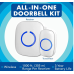 SadoTech Wireless Doorbells for Home, Apartments, Businesses, Classrooms, etc. - 2 Door Bell Ringer & 1 Plug-In Chime Receiver, Battery Operated, Easy-to-Use, Wireless Doorbell w/LED Flash, White