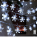 Snowflake Christmas Lights, Warm White, Battery operated