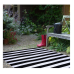 FH Home Indoor/Outdoor Recycled Plastic Floor Mat/Rug-Reversible-Weather & UV Resistant--Black & White 6 ft x 9 ft