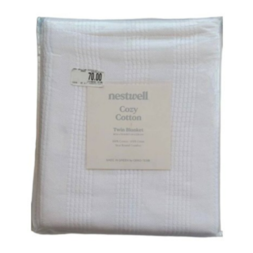 Nestwell Cozy Cotton Twin Blanket in White