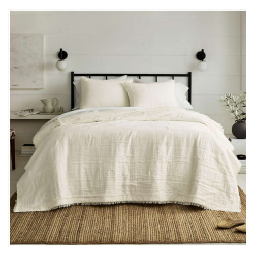 Bee & Willow™ Coconut White Cotton Queen Quilt Set