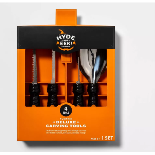 4pc Deluxe Halloween Pumpkin Carving Tool Kit - Hyde & EEK! Boutique™