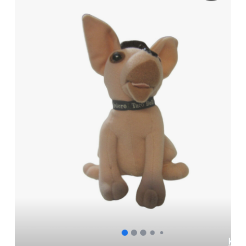 Vintage talking Taco Bell Chihuahua 6" Stuffed Plush Dog YO QUIERO TACO BELL