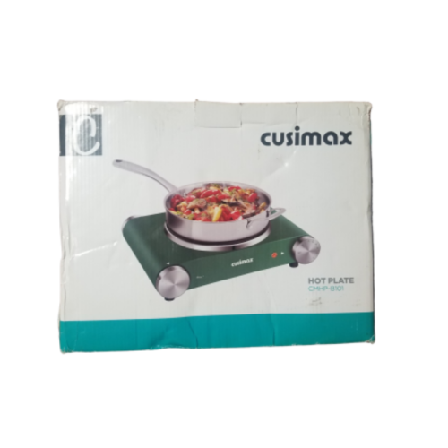 Cusimax 1500W Electric Hot Plate,Cast Iron Single Burner For Cooking,Stainless Steel Countertop Cooktop,Heat-up in Seconds,Green