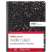 Marble Composition Notebook Wide Ruled Black and White Composition Books 100 Sheets (4 Pack)