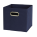 Household Essentials 81-1 Foldable Fabric Storage Bins | Set of 2 Cubby Cubes with Handles | Navy Blue