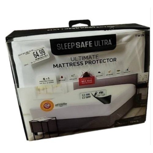 Sleep Safe Ultra Ultimate Mattress Protector Twin XL -Bed Bug Protection Zip Off