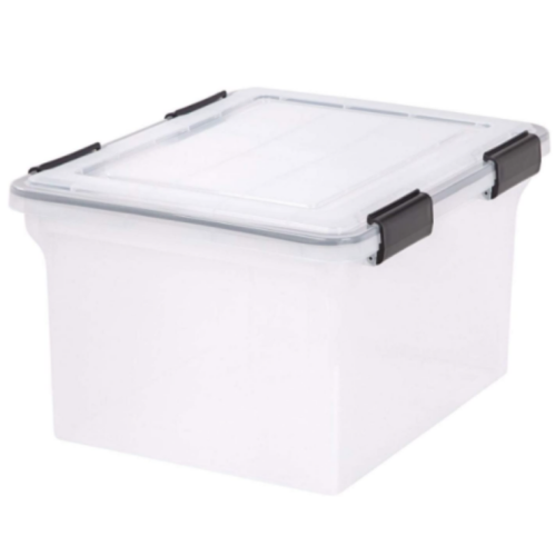 IRIS® Weathertight® Plastic Storage Container With Latch Lid, 14 1/2" x 17 3/4" x 23 5/8", Clear