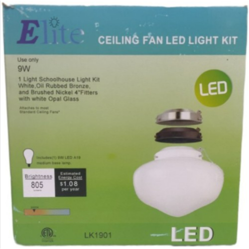 Elite Ceiling Fan LED Light Kit Multi-colored