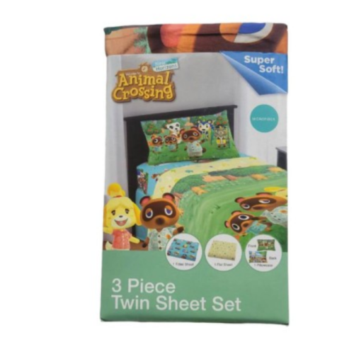 Animal Crossing 3 Piece Twin Sheet Set