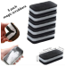 Kitchen Dishwashing Cleaning Sponges High Density Scouring Pad Household Cleaning Tools (Color black : 5 X Square)